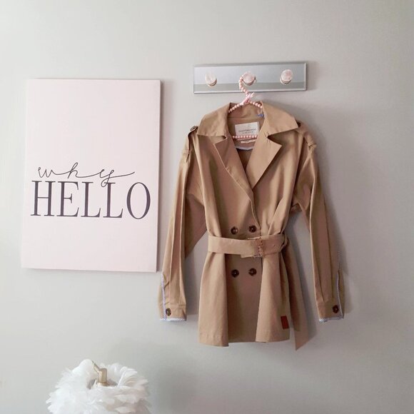 NWT Scotch & Soda camel tan brown belted trench coat, XL - Picture 9 of 13